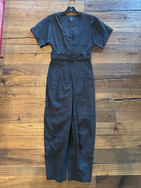 A.L.C. Black Belted Wide-Leg Jumpsuit